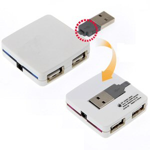 Techly Box mini Hub USB 2.0 4 porte Bianco IUSB2-HUB4-480WH – image 5