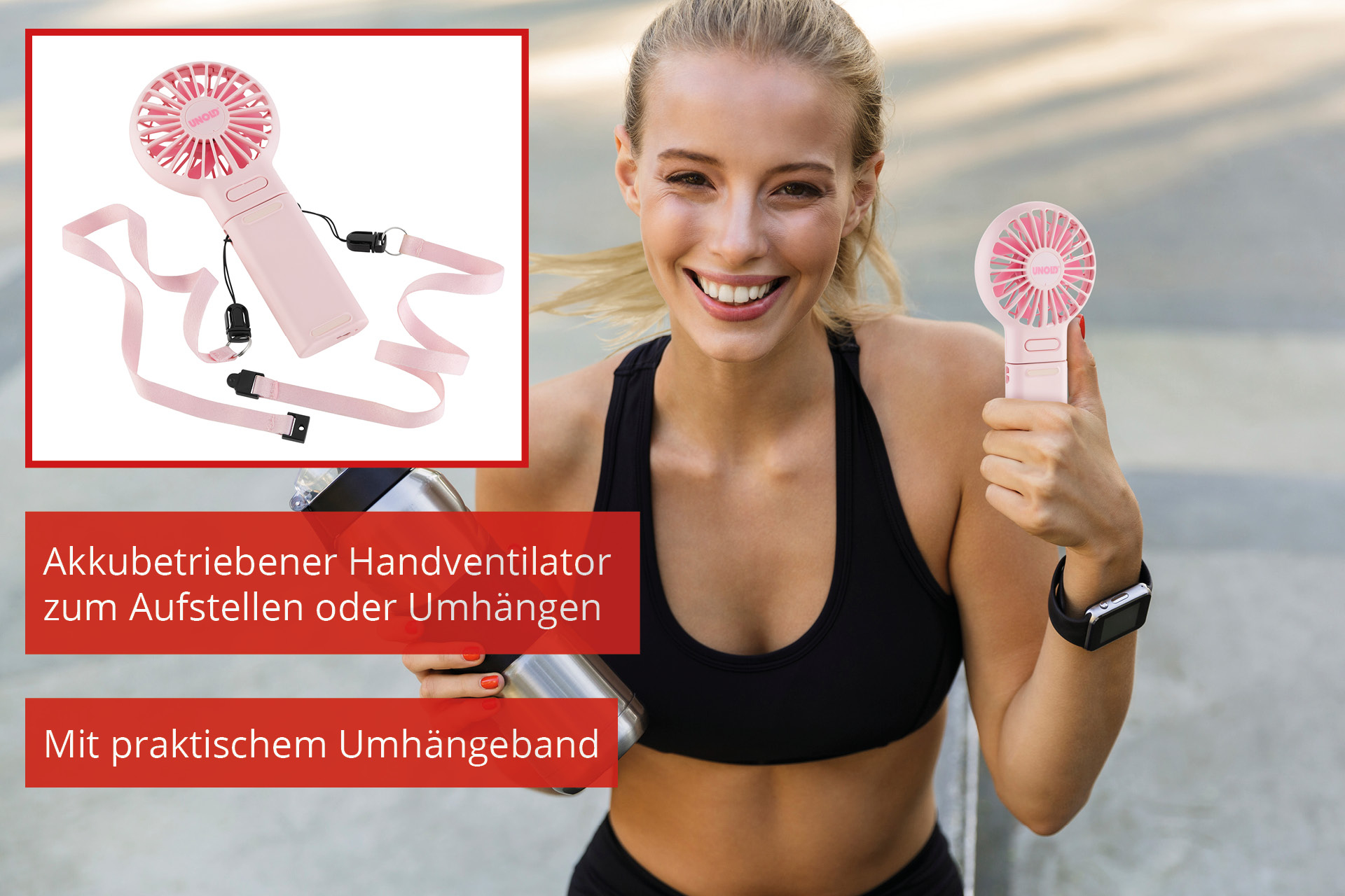 Unold 86644 personal handheld mister/fan Pink – image 3
