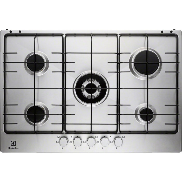 Electrolux EGG7253NOX hob Black, Stainless steel Built-in Gas 5 zone(s)