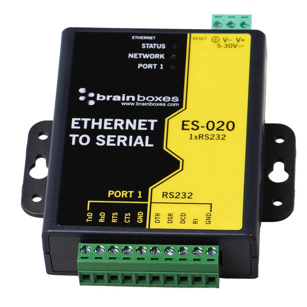 Brainboxes ES-020 Ethernet 1 Port RS232 10xScrew Terminals – image 2