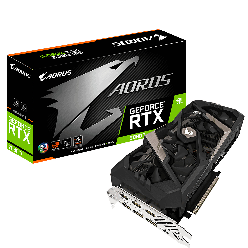 GIGABYTE AORUS GV-N208TAORUS-11GC graphics card NVIDIA GeForce RTX 2080 Ti