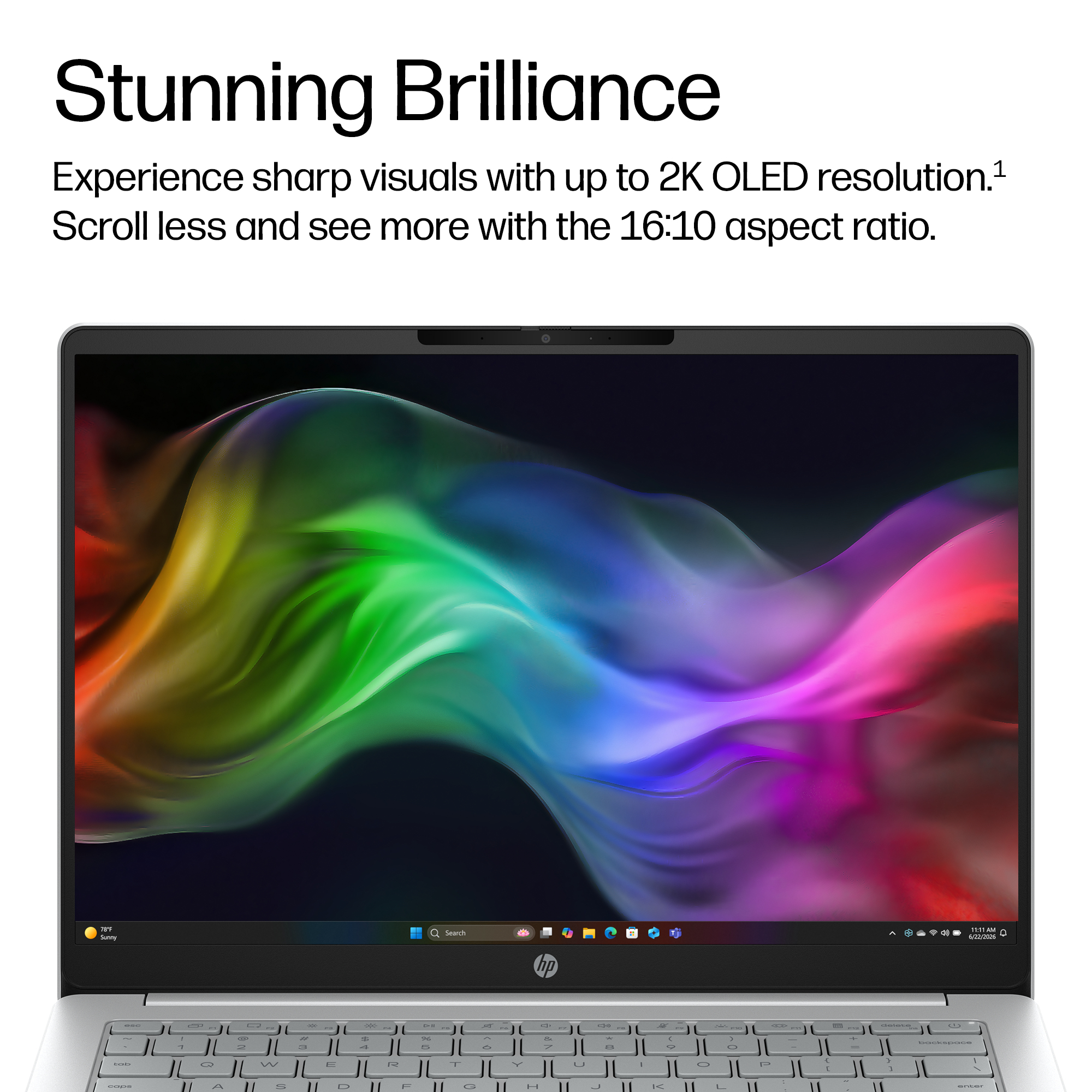 HP OMNIBOOK 3 NGAI 14-HZ0007NAX Copilot+ PC Snapdragon X1-26-100 Laptop 35.6 cm (14″) 2K 8 GB LPDDR5x-SDRAM 512 GB SSD Wi-Fi 6E (802.11ax) Windows 11 Home Silver image 6