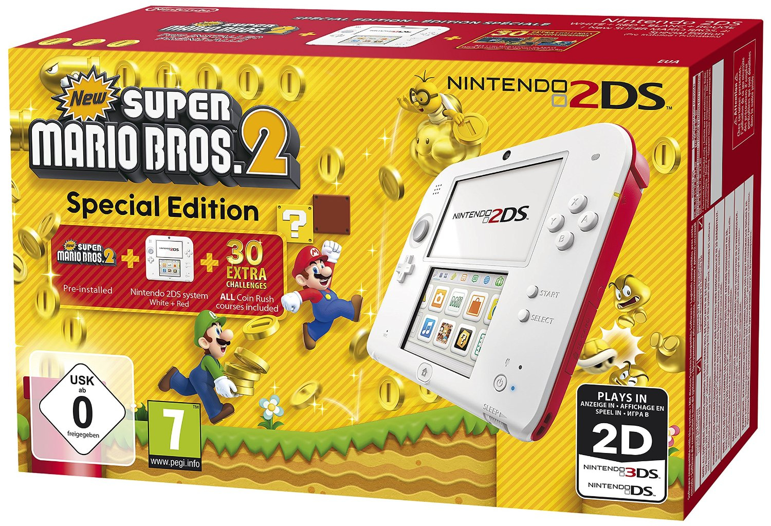 Nintendo 2DS + New Super Mario Bros 2 Special Edition