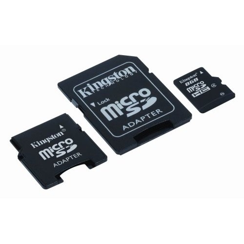 Kingston Technology 8GB microSDHC + 2 adapters – image 1