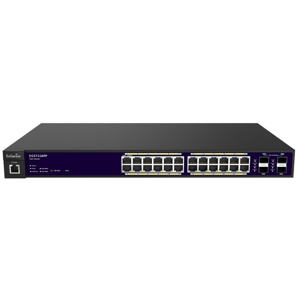 EnGenius EGS7228FP network switch Managed L2 Gigabit Ethernet (10/100/1000) Power over Ethernet (PoE) Black