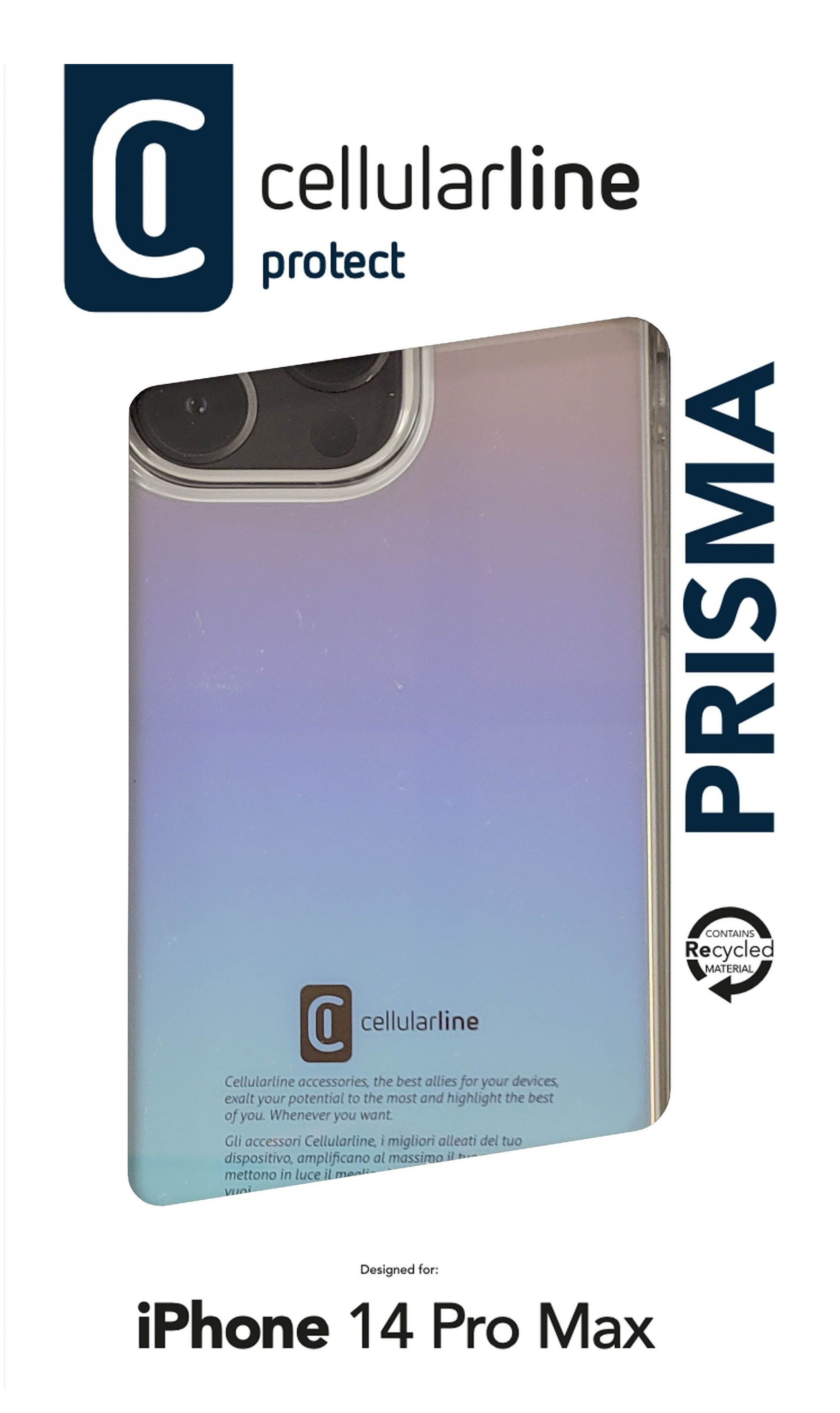 Cellularline Prisma - iPhone 14 Pro Max Semi-transparent case with iridescent effect – image 3