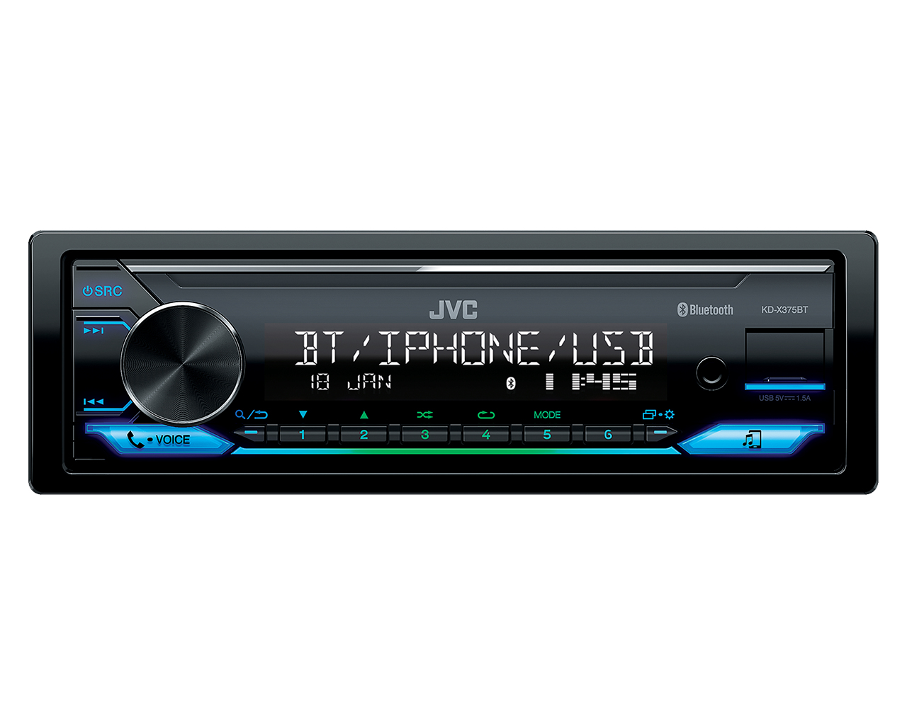 JVC KD-X375BT car media receiver Black
