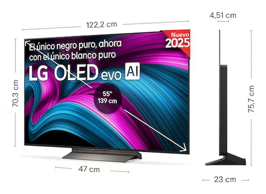 TV LG OLED OLED55C5ELB 55 4K UltraHD 120Hz Smart TV WebOS Dolby Vision Dolby Atmos — photo 2