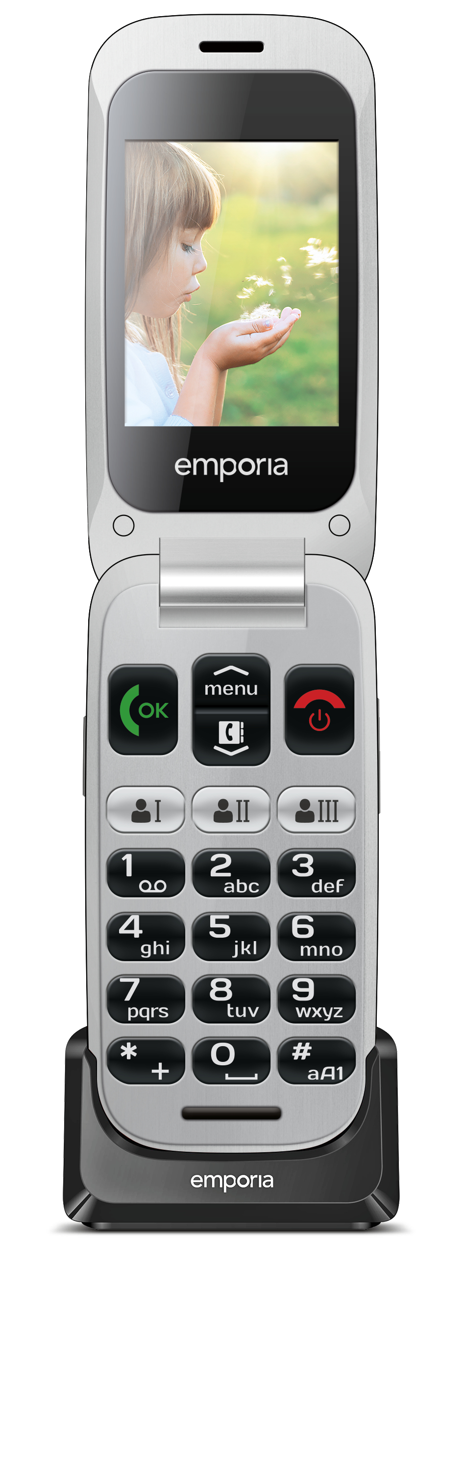 emporiaONE 6.1 cm (2.4") 80 g Grey, Silver Senior phone – image 4