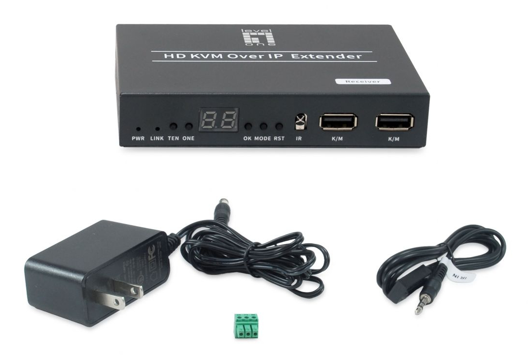 LevelOne HVE-6701R AV extender AV receiver Black – image 3