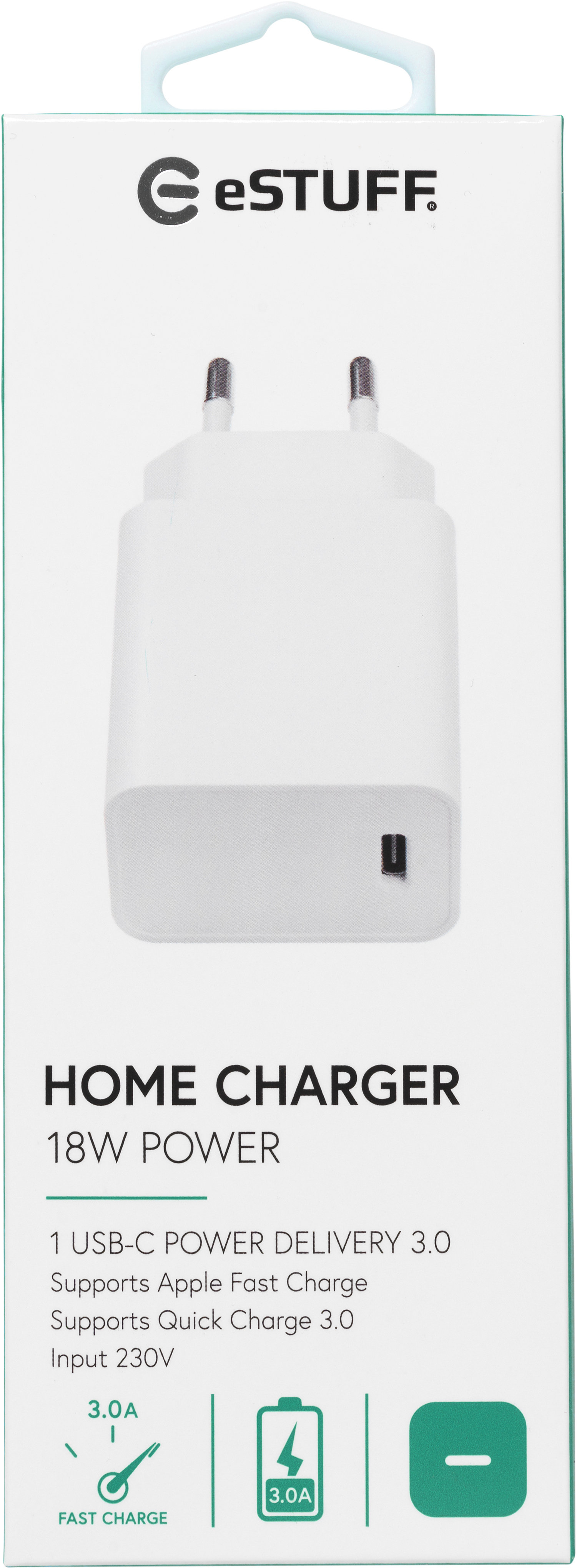eSTUFF ES635020 mobile device charger Mobile phone, Tablet White AC Fast charging Indoor – image 4