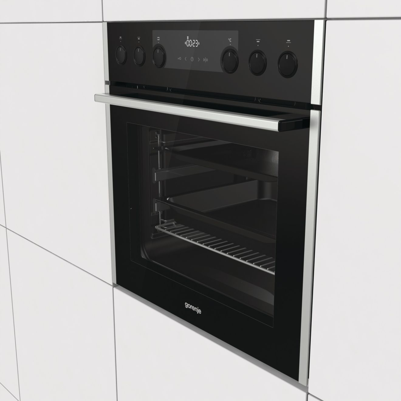 Gorenje BCI737E301XG Black, Stainless steel – image 3