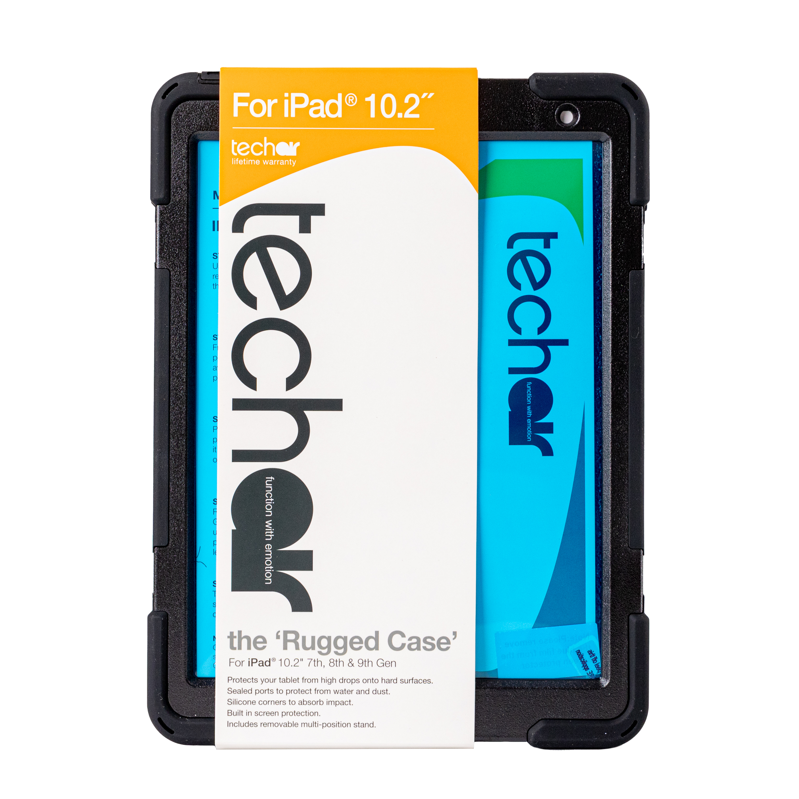 Techair TAXIPF069v2-S iPad 10th & (A16) 11th generation military grade rugged case with shoulder strap.