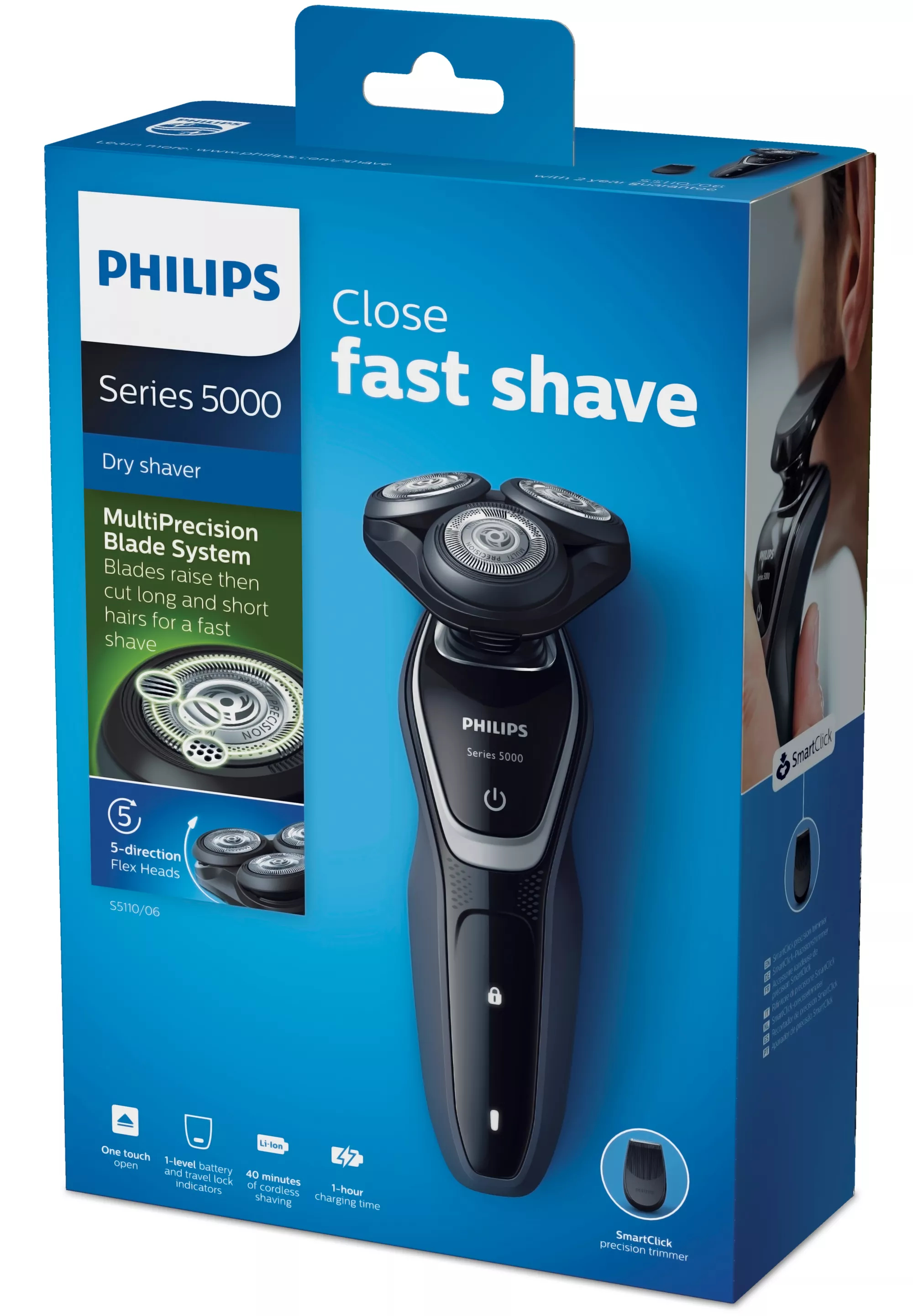 Philips SHAVER Series 5000 dry electric shaver with precision trimmer S5110/06 – image 2