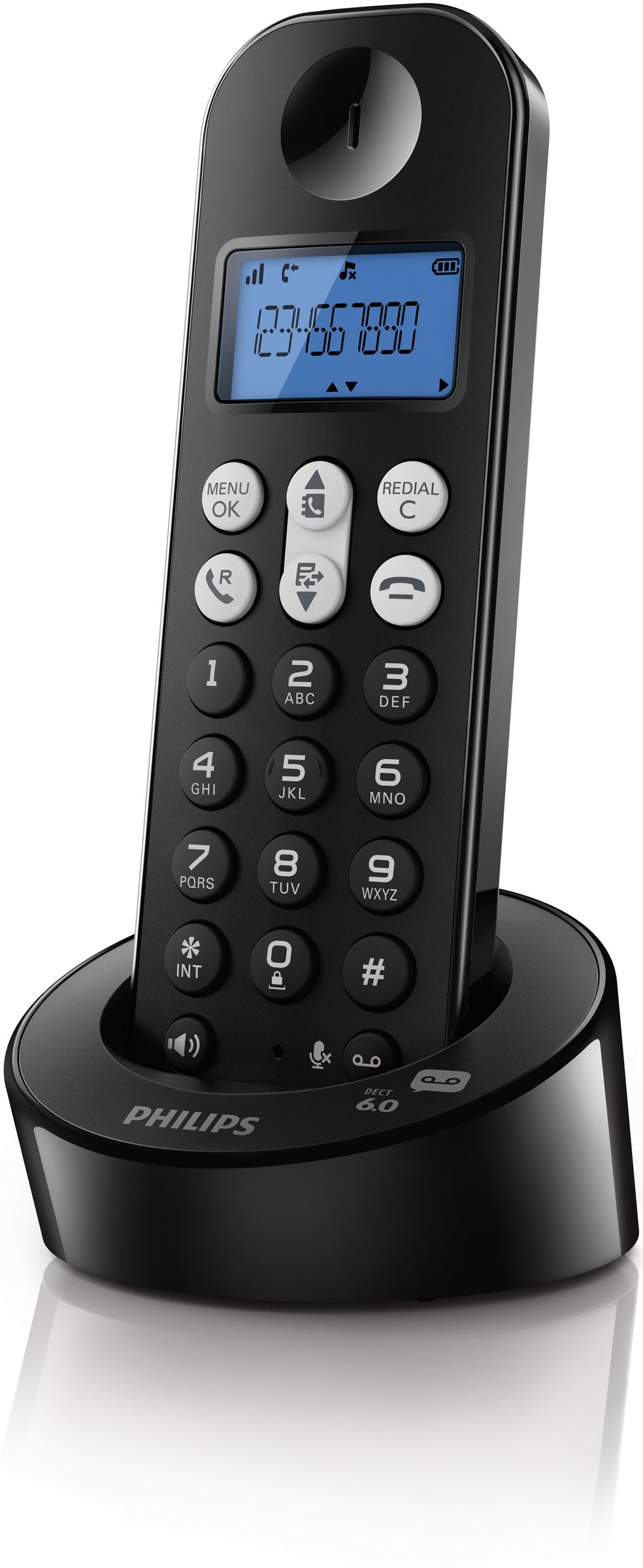 Philips D1261B/BR telephone DECT telephone Caller ID Black
