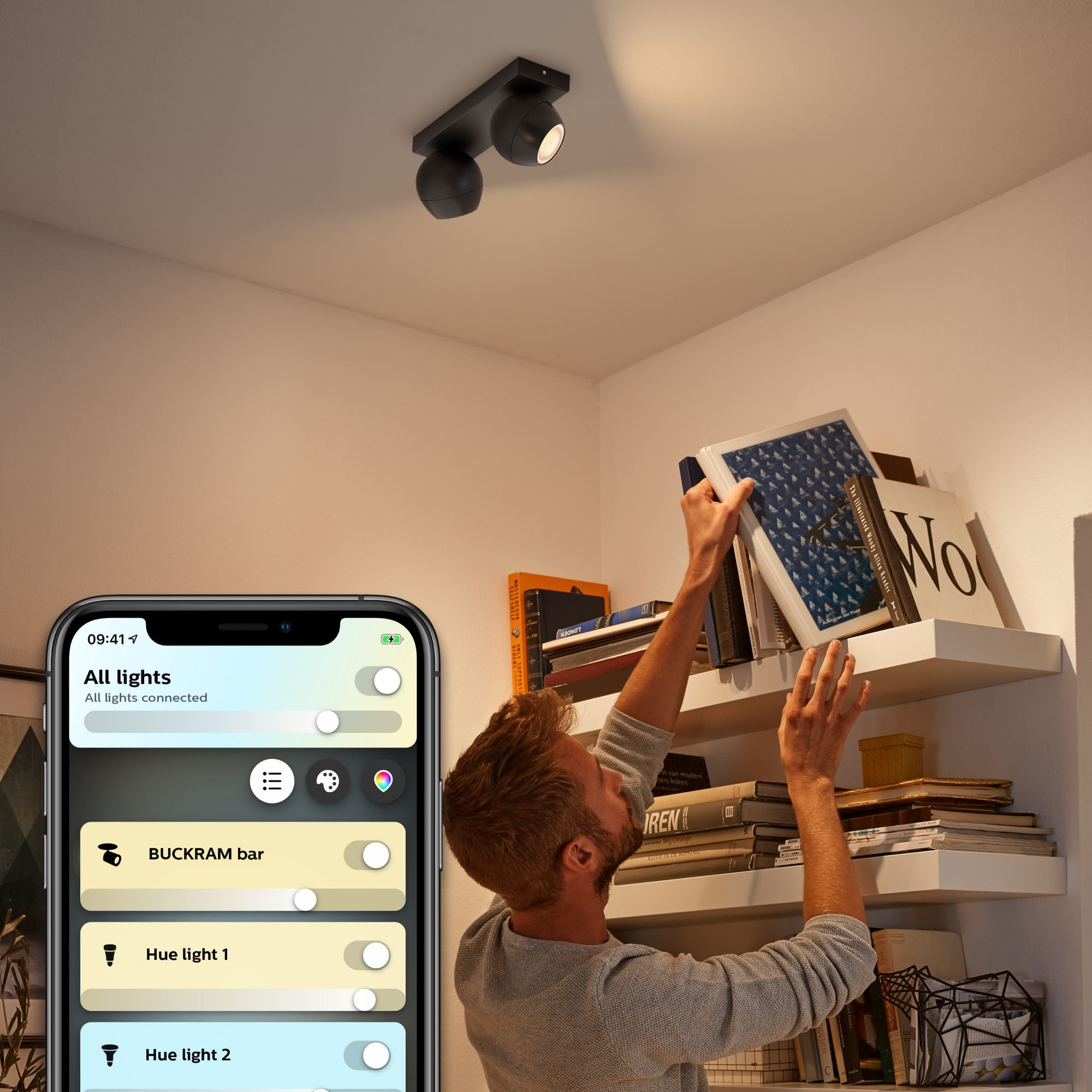 Philips by Signify Philips Hue White ambience Buckram double spotlight – image 7