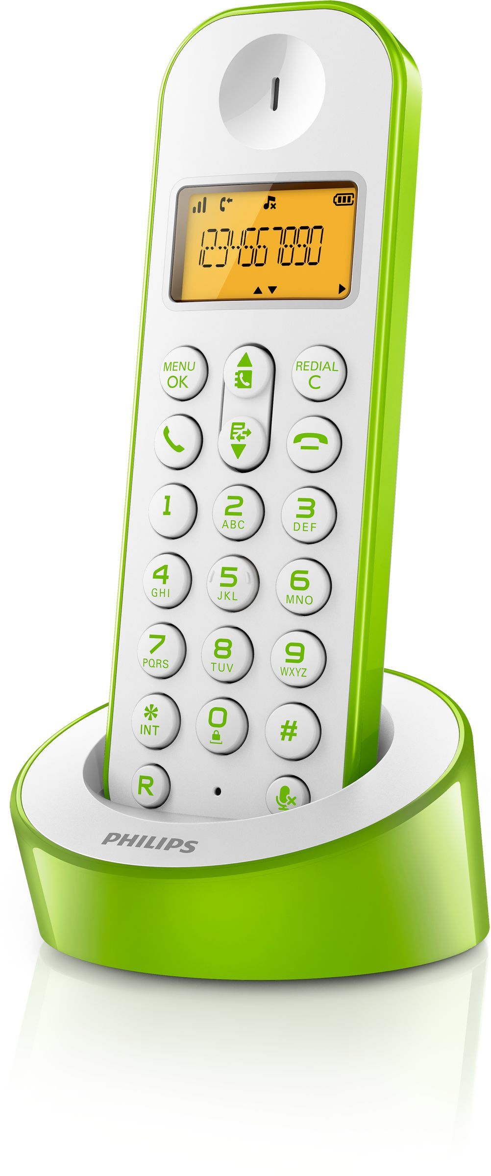 Philips D1201WN/96 telephone DECT telephone Caller ID Green, White – image 1