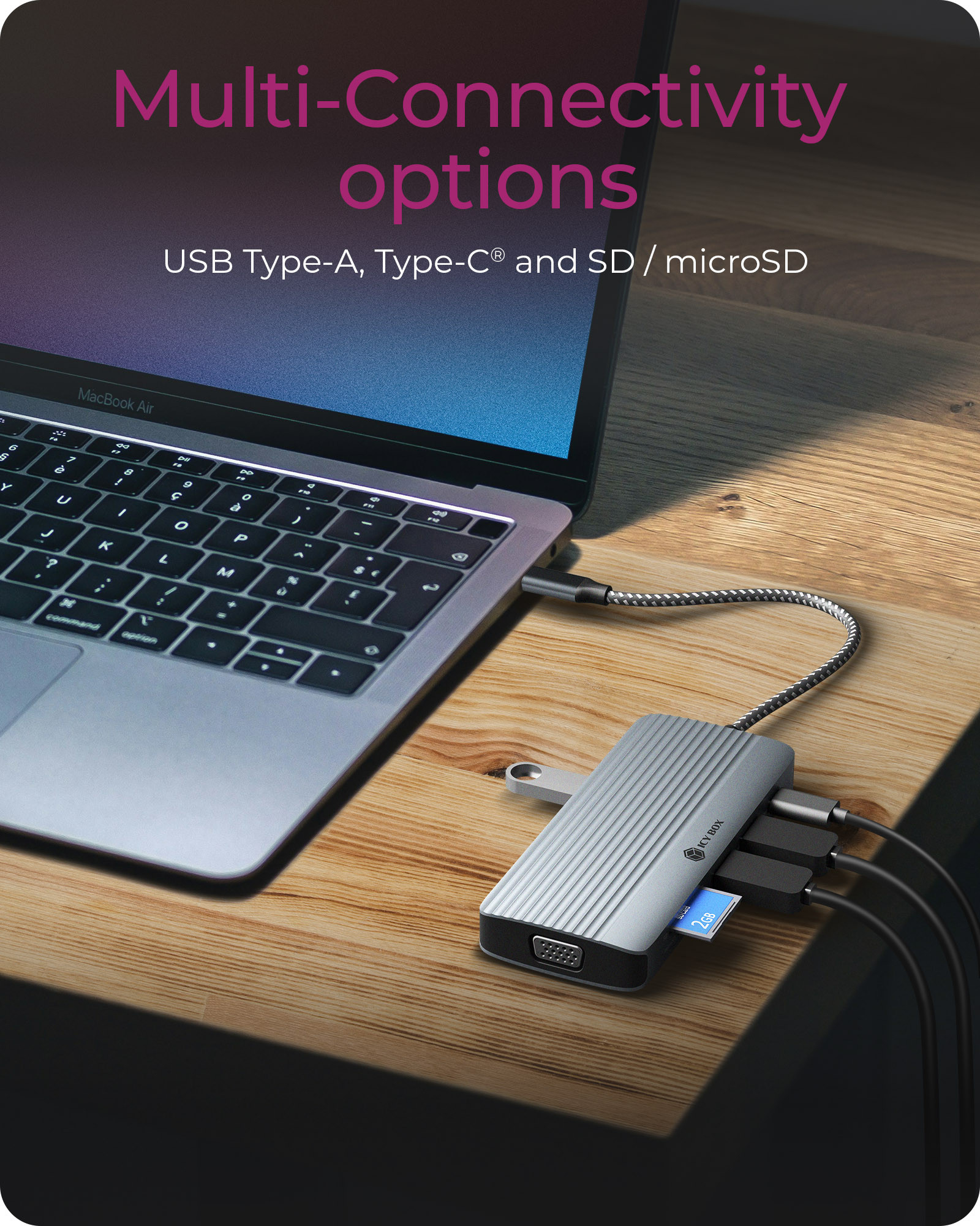 ICY BOX IB-DK4040a-CPD Wired USB 3.2 Gen 1 (3.1 Gen 1) Type-C Aluminium, Silver – image 2