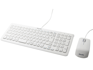 Shuttle KB40 keyboard Mouse included USB White