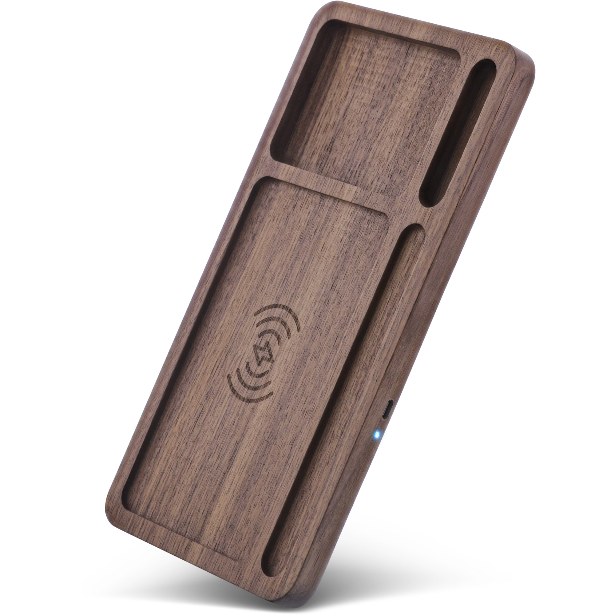InLine WoodCharge - Organizer with integrated Qi charging surface – image 5