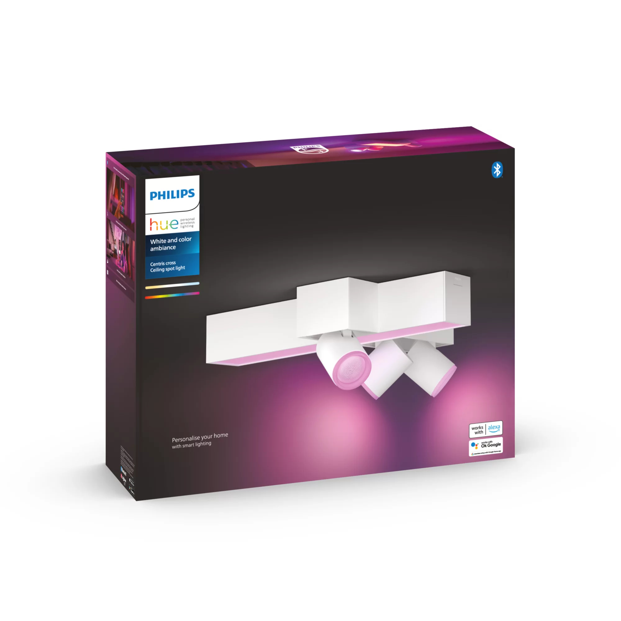 Philips by Signify Philips Hue White and colour ambience Centris 3-spot cross ceiling light – image 7