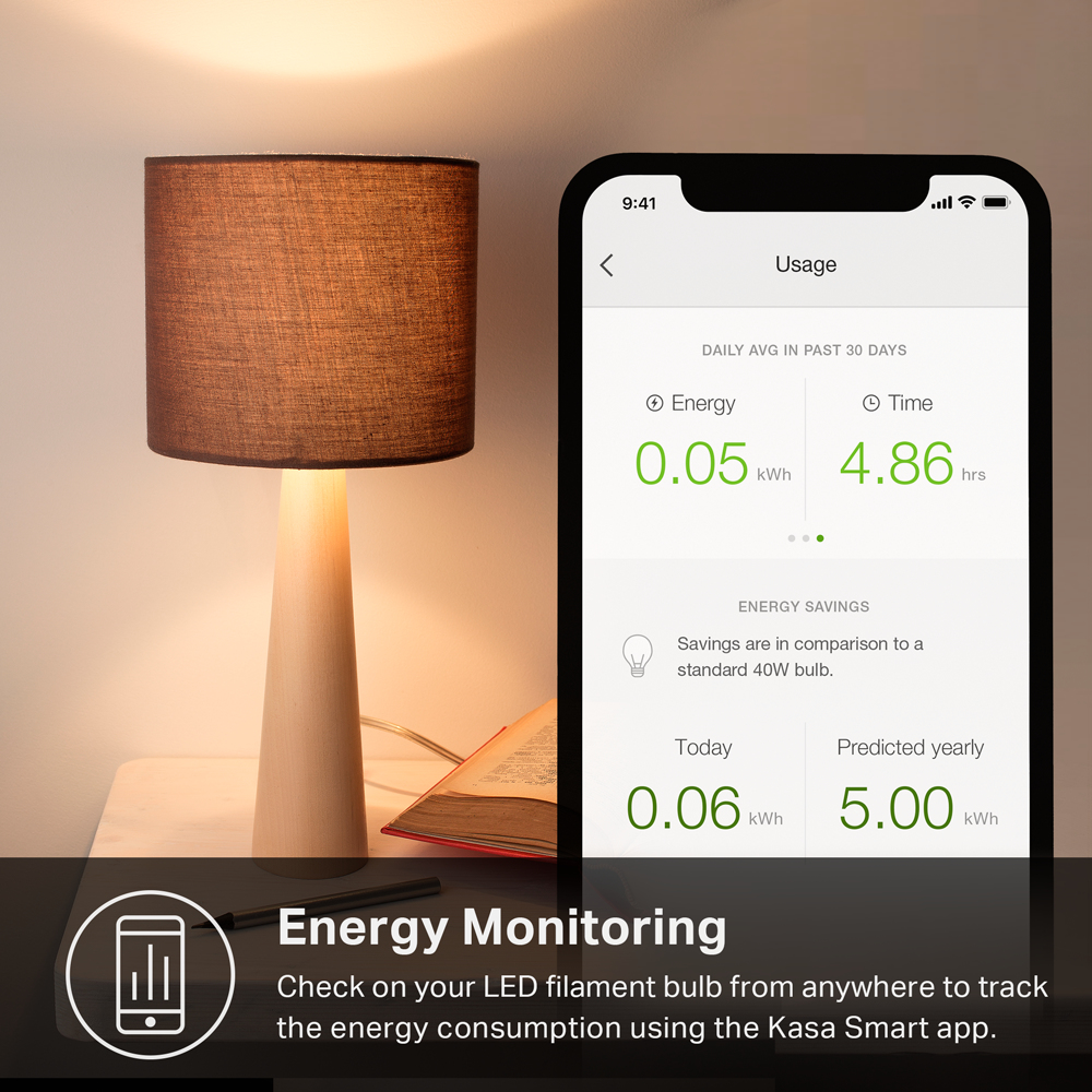 TP-Link Kasa Filament Smart Bulb, Soft White – image 5