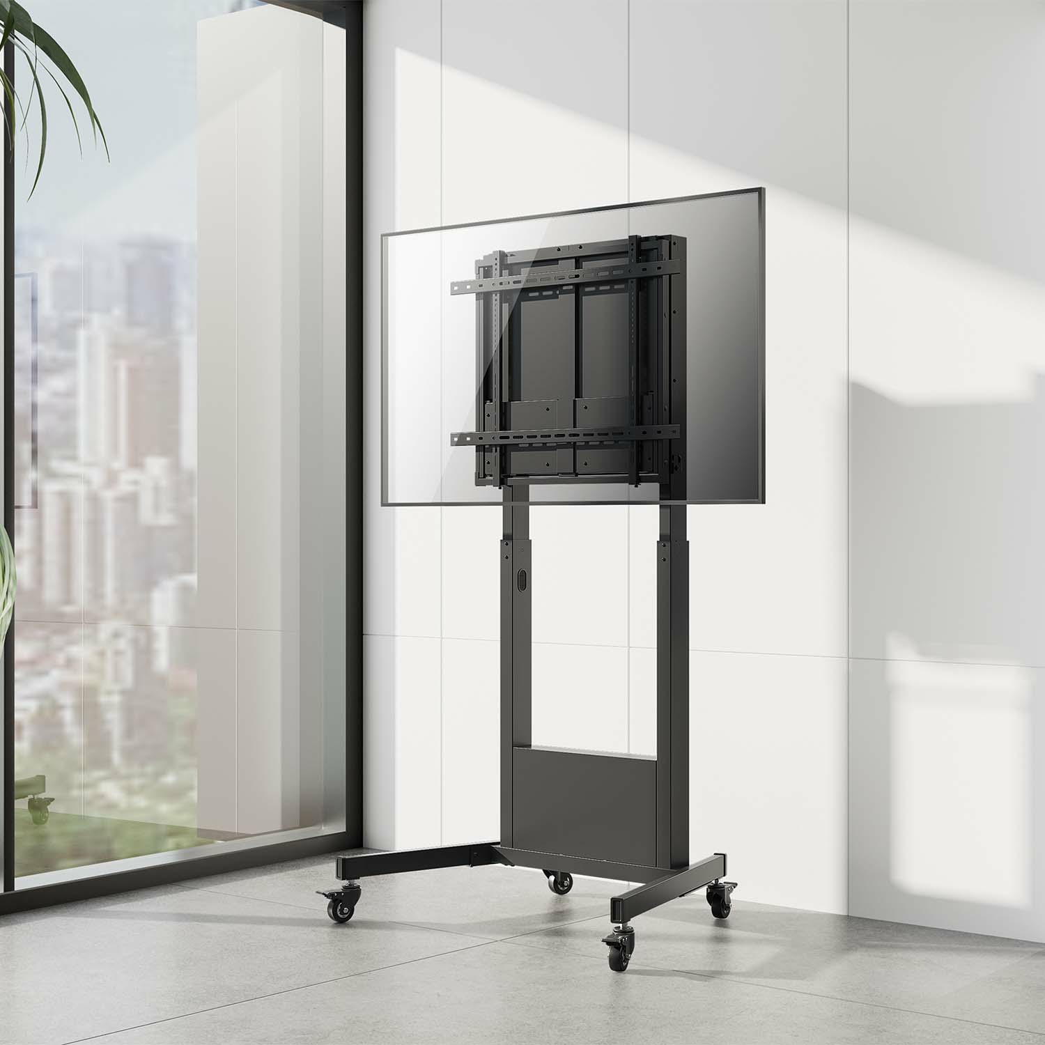AISENS PRO counterweight floor stand with wheels for TV 60-90Kg from 60-100, Black – image 4