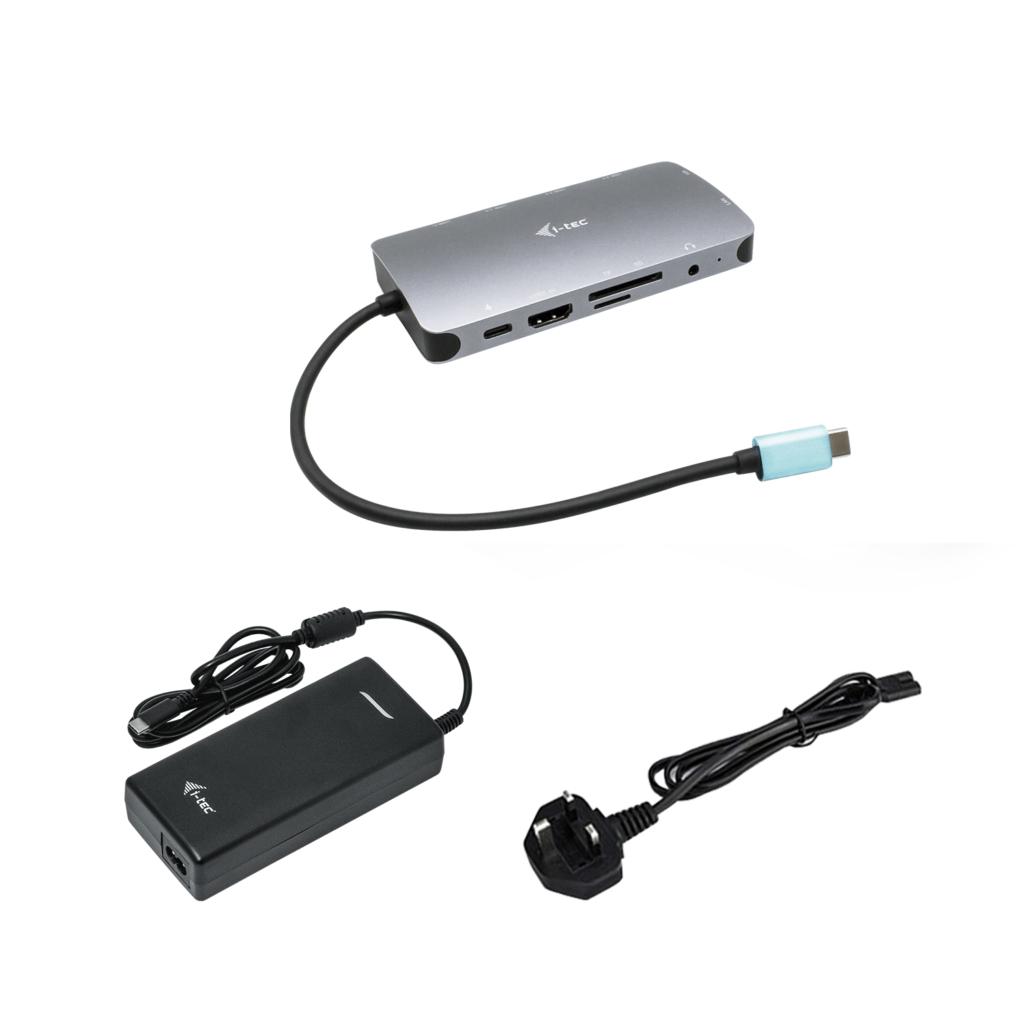i-tec USB-C Metal Nano Dock HDMI/VGA with LAN + Charger