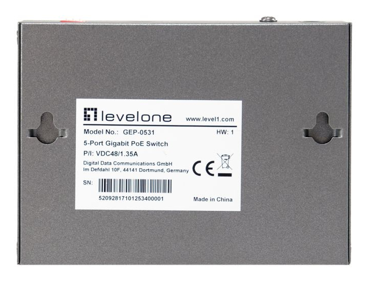 LevelOne 5-Port Gigabit PoE Switch, 802.3af/at/bt PoE, 4 PoE Outputs – image 2