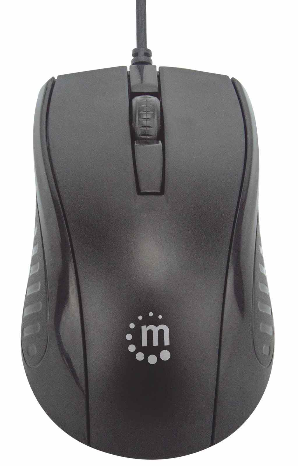 Manhattan Mouse USB Wired (Clearance Pricing), Black, 1000dpi, USB-A, Optical, Compact, Three Button with Scroll Wheel, Low friction base, Three Year Warranty, – image 3