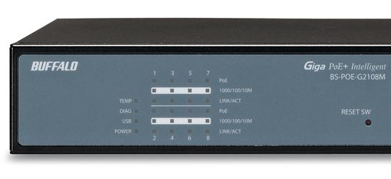 Buffalo BS-POE-G21M L2 Gigabit Ethernet (10/100/1000) Power over Ethernet (PoE) 1U Black – image 5