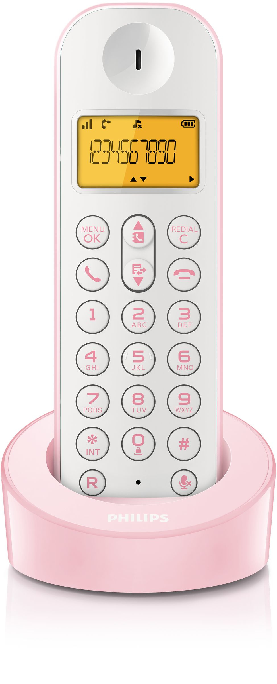 Philips D1201WP/FR telephone DECT telephone Caller ID Pink, White – image 2