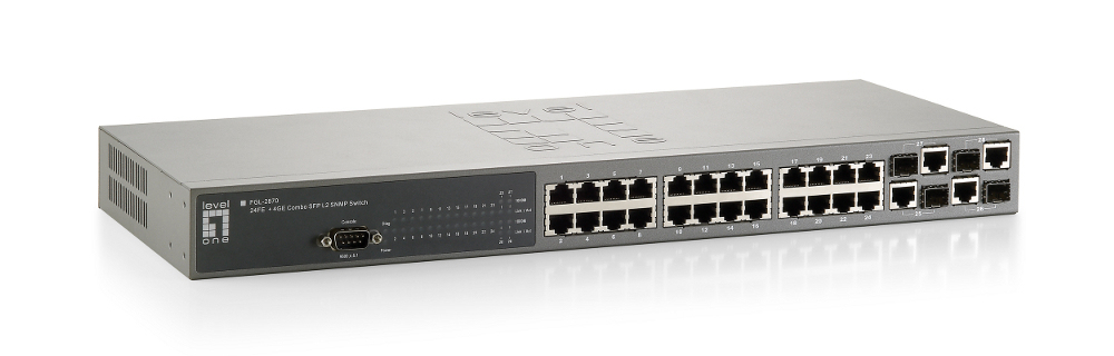 LevelOne FGL-2870 network switch Managed L2 Grey