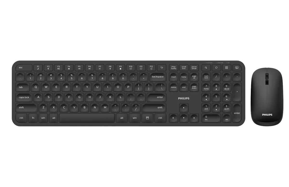 Philips 3000 series SPT6338BL/93 keyboard Mouse included Home/Office RF Wireless QWERTY Black