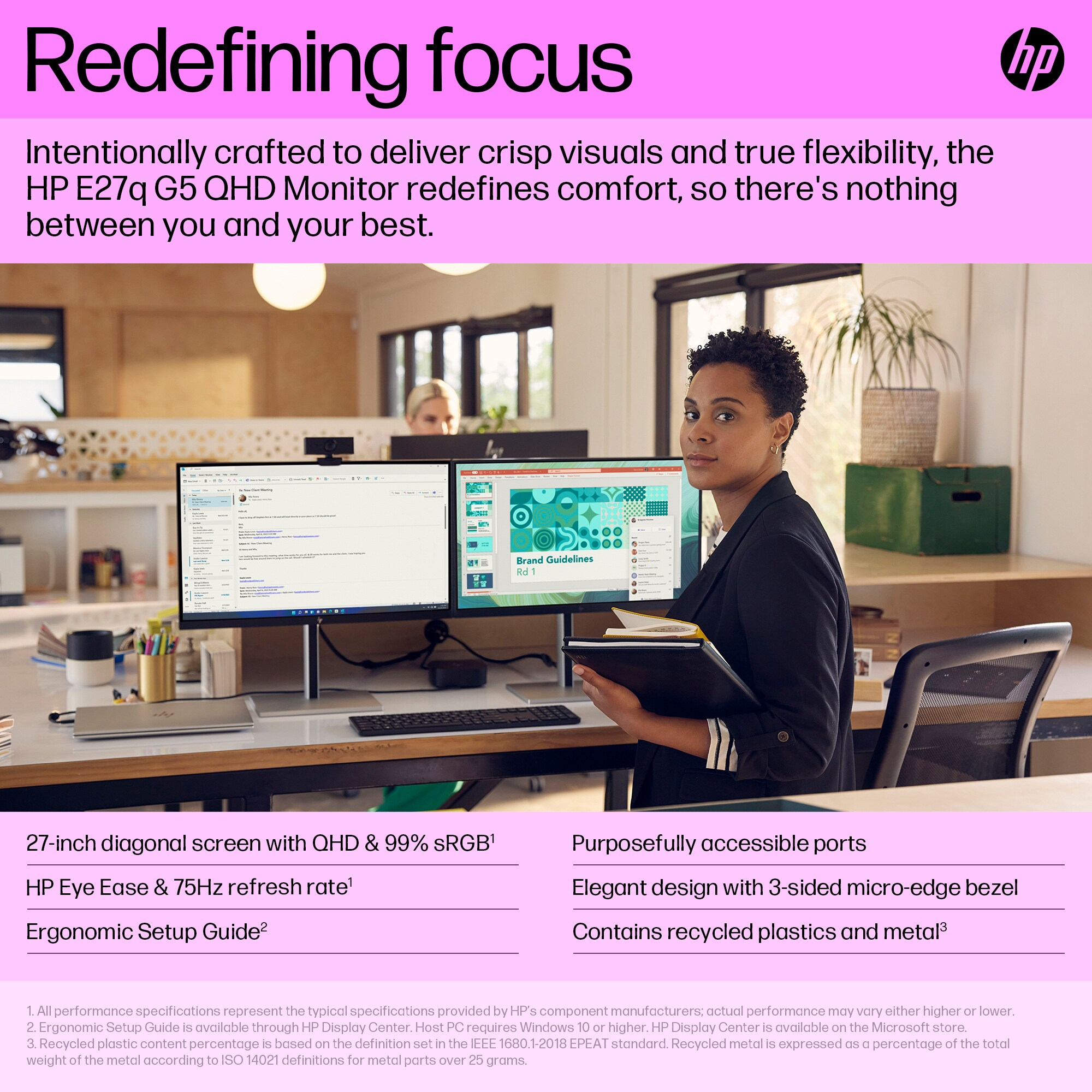 HP E27q G5 QHD Monitor – image 8