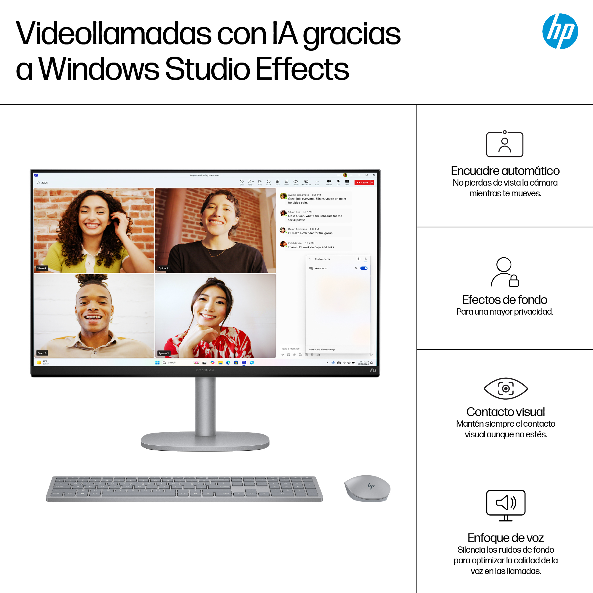 HP - All in One HP OmniStudio X 32-c1005ns, Copilot+PC, Intel Core Ultra 7-258V, 32GB, 1TB SSD, Intel Arc, 31,5', W11. - imagen 11