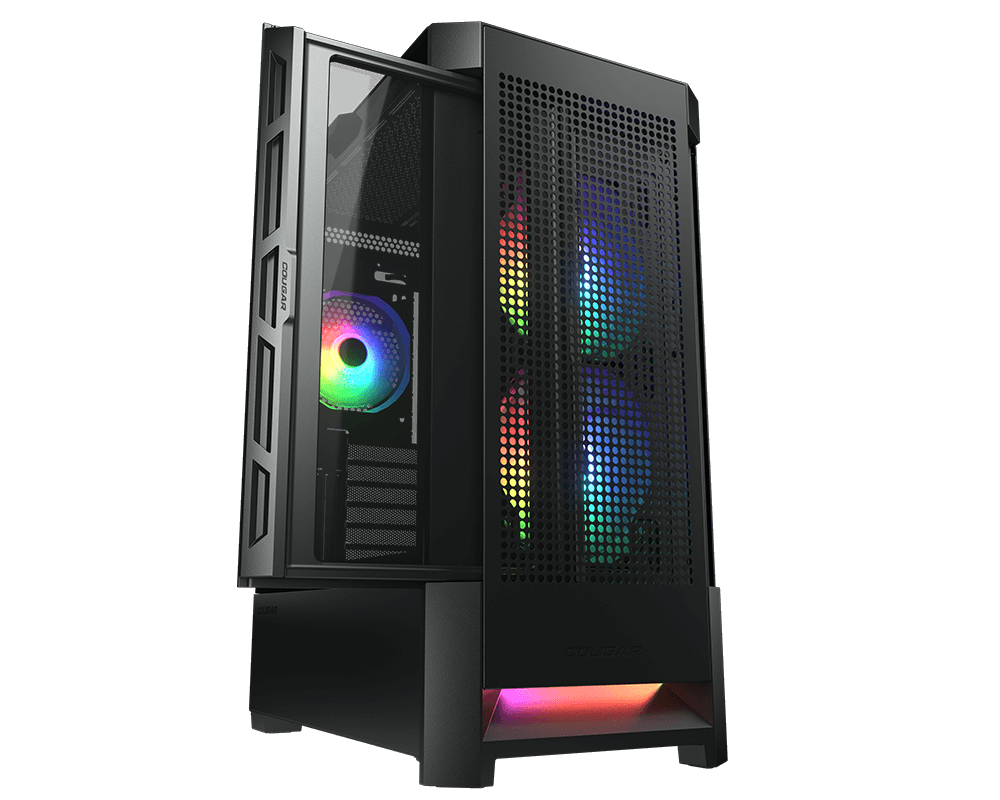 Gabinete Gamer Cougar Airface RGB - Media Torre - Mini ITX/Micro ATX/ATX/CEB - 3 Ventiladores - Panel Lateral - 385ZD10.0004 Gabinete Gamer Cougar Airface RGB - Media Torre - Mini ITX/Micro ATX/ATX/CEB - 3 Ventiladores - Panel Lateral - 385ZD10.0004
