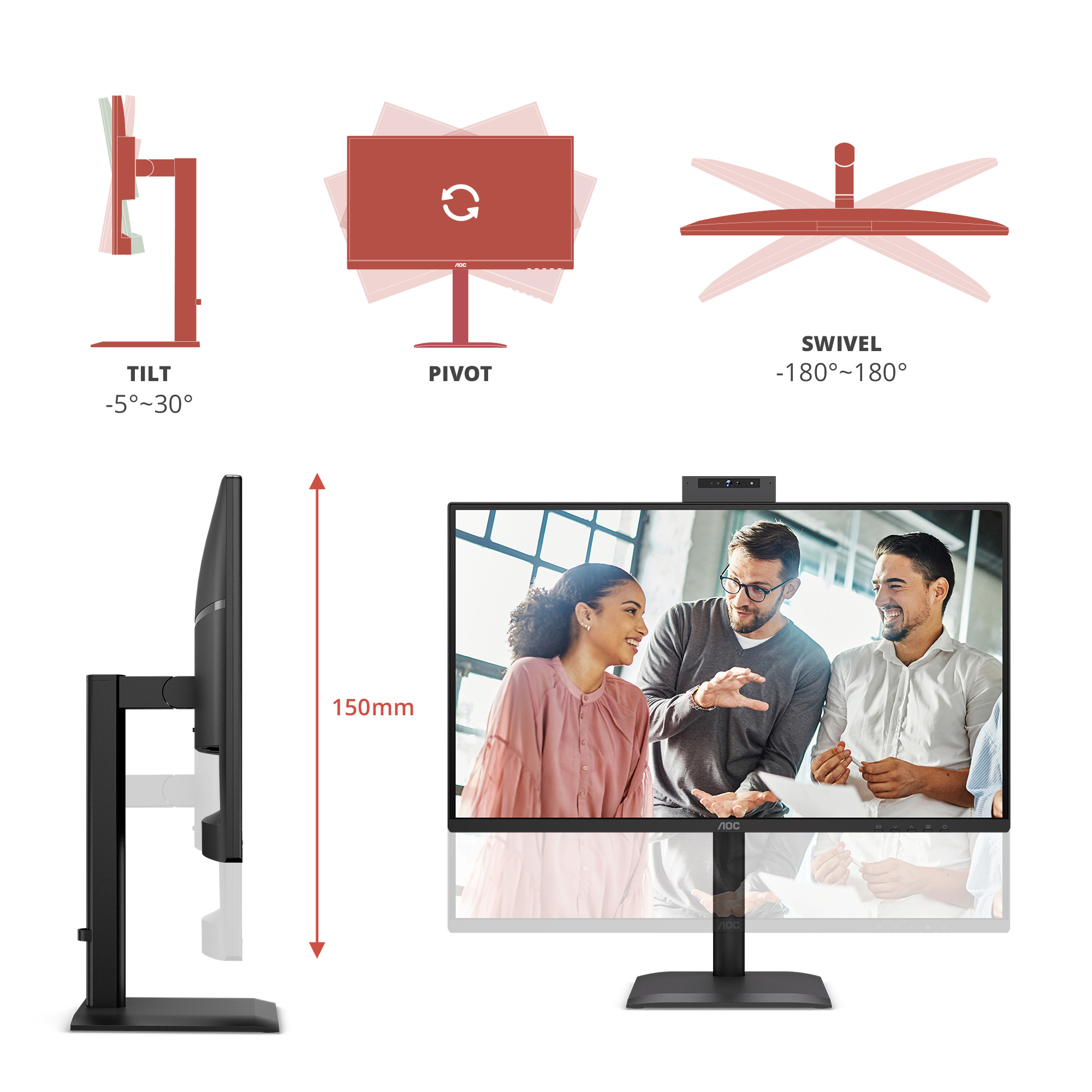 AOC Q27E4CW computer monitor – image 3
