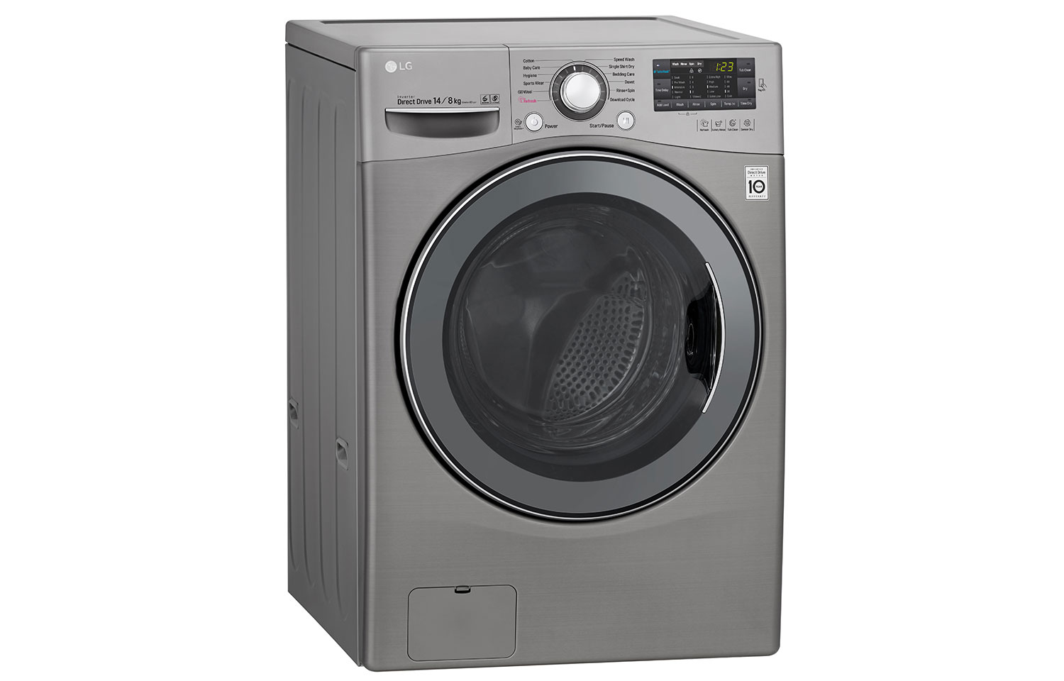 LG F2514DTGE washer dryer Freestanding Front-load Silver – image 3