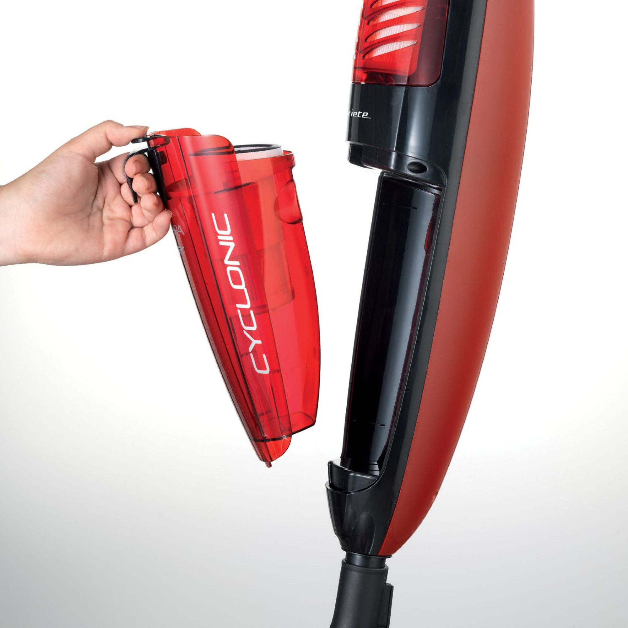 Ariete 2772 Evolution - Bagless electric broom - Cyclonic motor - 79 Decibels - 800 Watt - Red and Black – image 2
