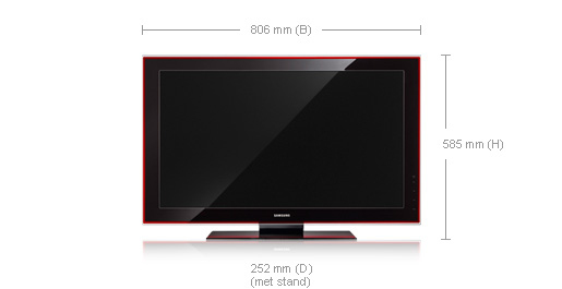 Samsung LE32A756R1F 81.3 cm (32") Black, Red 500 cd/m²