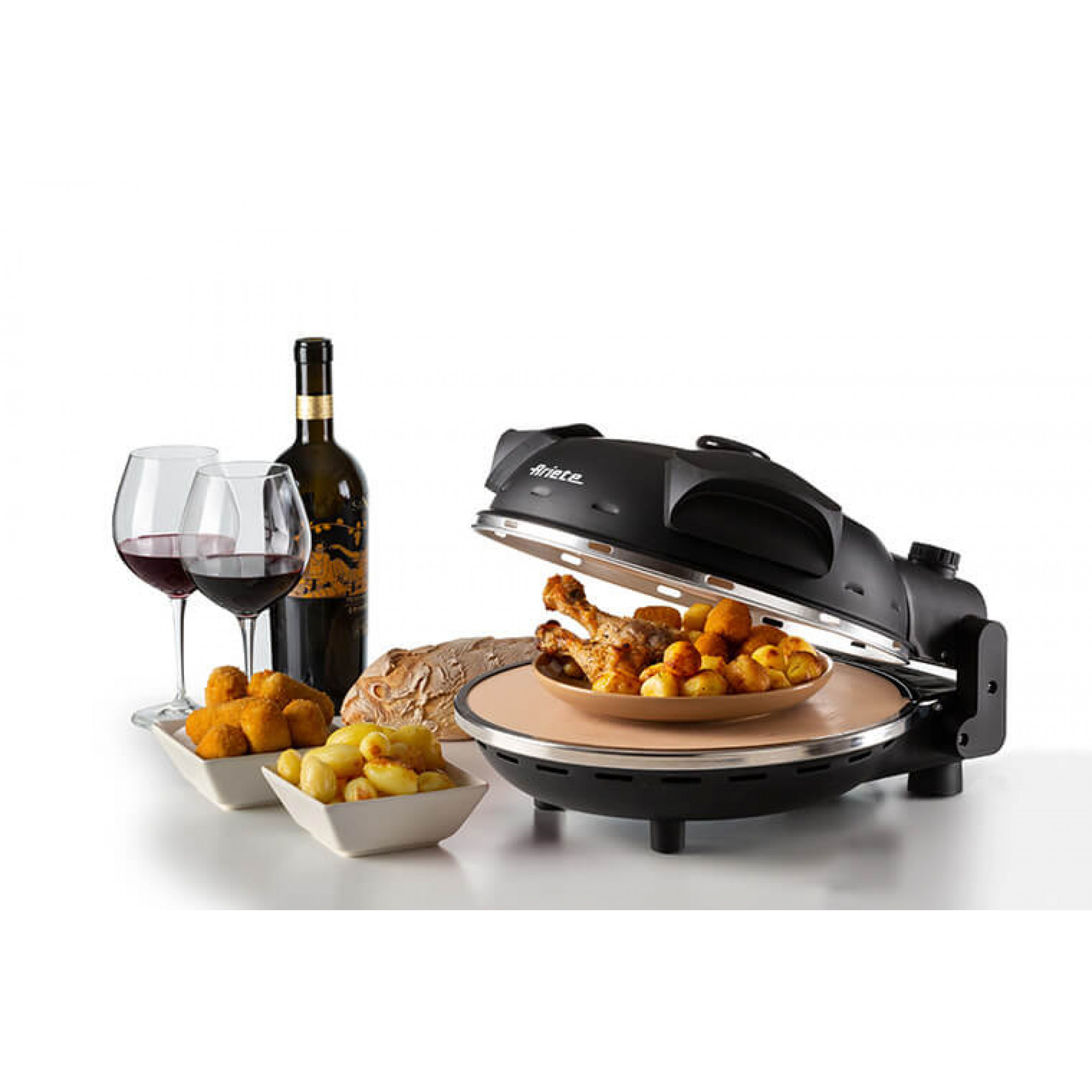 Ariete 917 Pizza Oven - Pizza in 4 minutes - Refractory stone plate with non-stick treatment - Max temperature 400 ° - 1200 Watt - Timer 30 '- Black – image 7