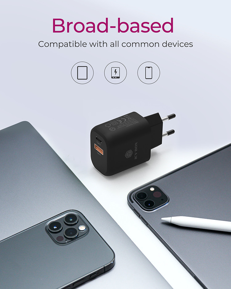 ICY BOX IB-PS102-PD Universal Black AC Fast charging Indoor – image 9