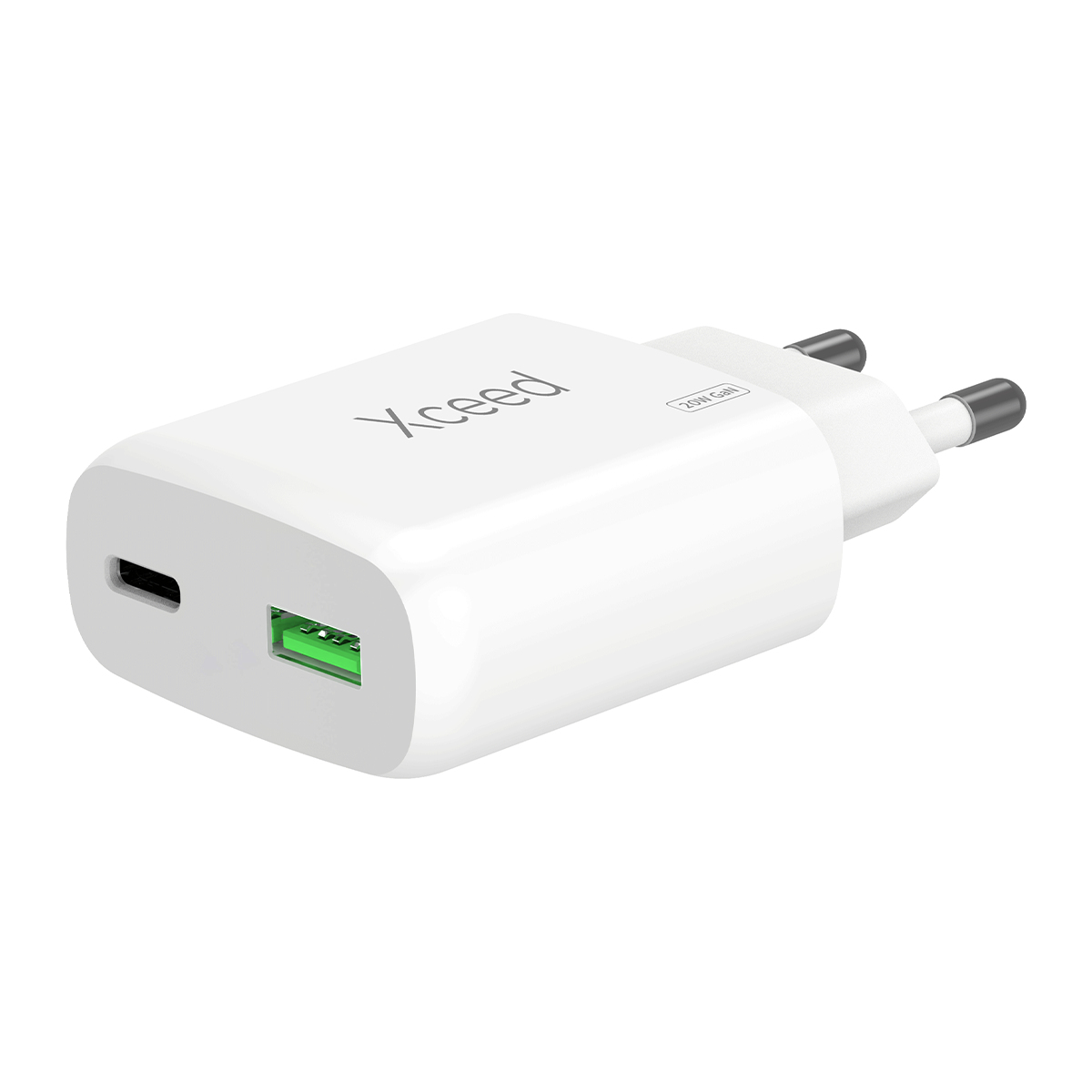 Xceed 20W GaN Charger - USB-C - USB-A - White – image 1