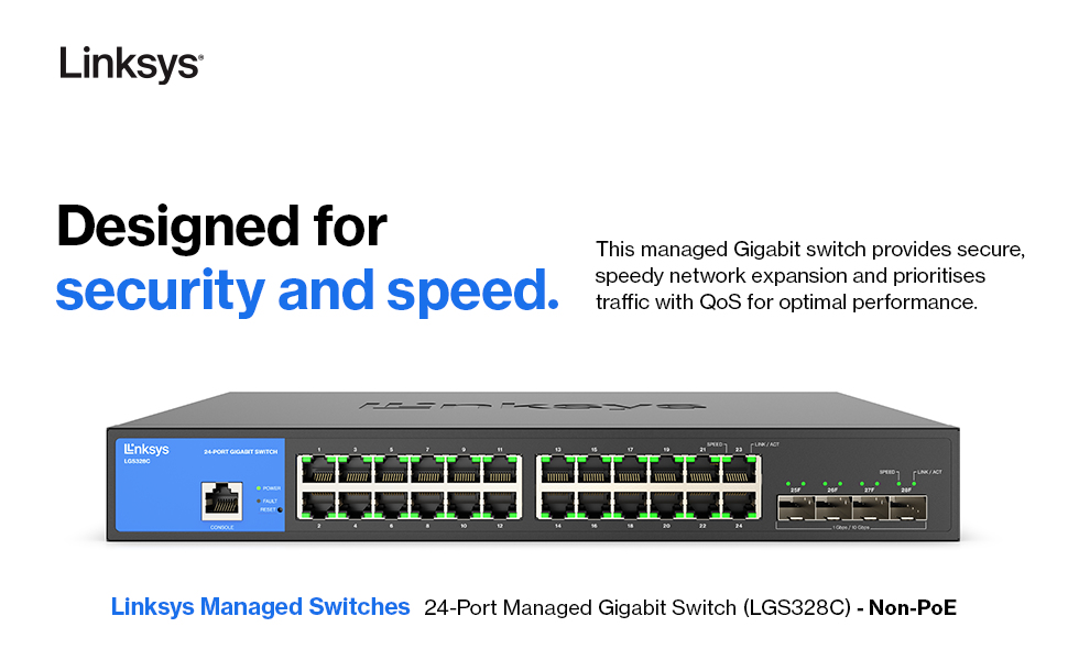 Linksys 24 Port Gigabit Managed Network Switch with – image 6