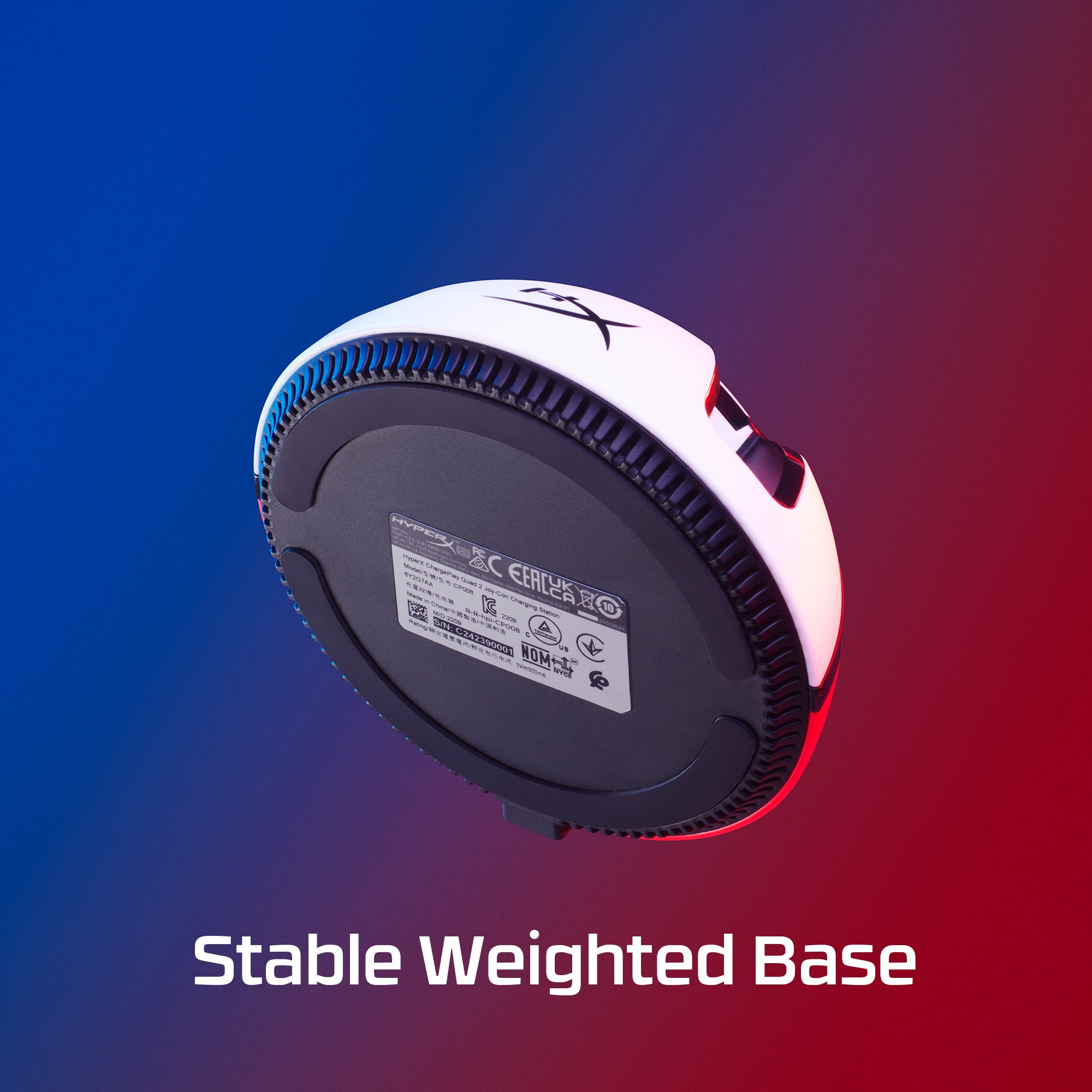 Resim HyperX ChargePlay Quad 2 USB Oyun Kumandası Şarj Cihazı - Kırmızı/Beyaz