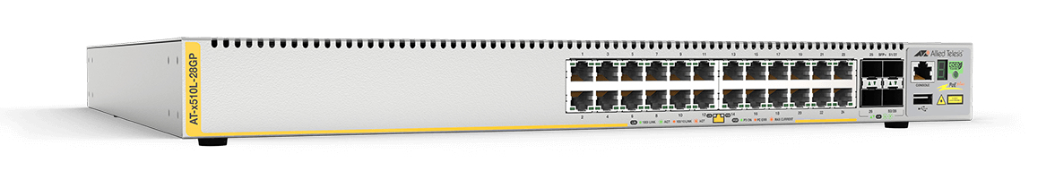 Allied Telesis AT-X510L-28GP network switch Managed L3 Gigabit Ethernet (10/100/1000) Power over Ethernet (PoE) 1U Grey