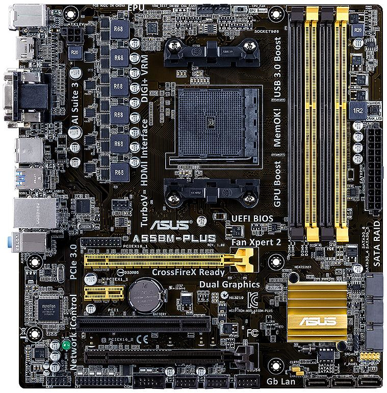 ASUS A55BM-PLUS AMD A55 FCH Socket FM2+ micro ATX – image 1
