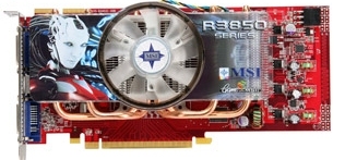 MSI RX3850-T2D512EOC graphics card GDDR3