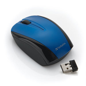 Verbatim Nano Wireless Notebook Optical Mouse - Blue